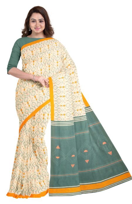Printed Handwoven Cotton Saree