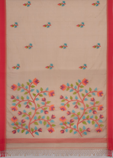 Kora Silk Jamdani Saree - Image 4