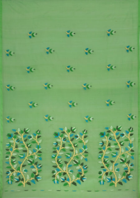 Kora Silk Jamdani Saree - Image 2