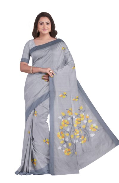 Kora Silk Jamdani Saree