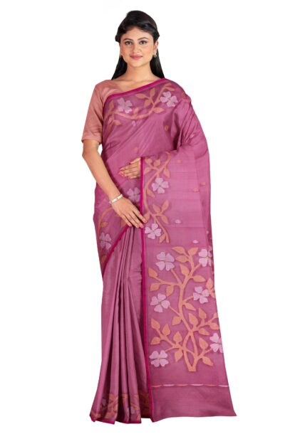 Kora Silk Jamdani Saree