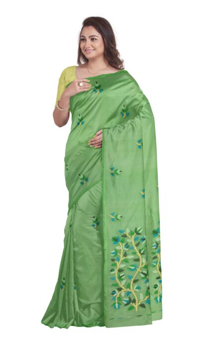 Kora Silk Jamdani Saree - Image 3