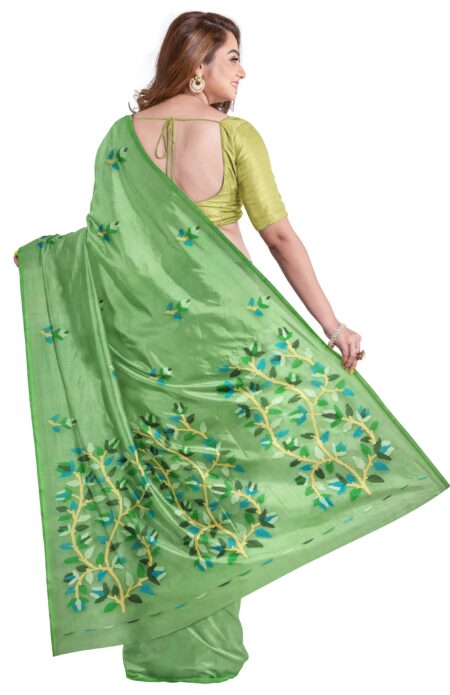 Kora Silk Jamdani Saree - Image 4