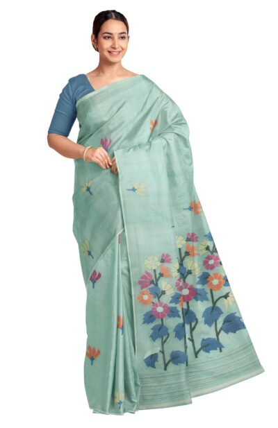 Kora Silk Jamdani Saree