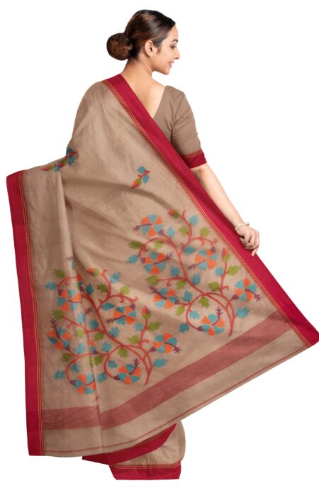 Kora Silk Jamdani Saree