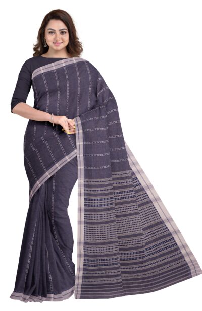 Light Blue Begumpuri Cotton Saree with Blouse