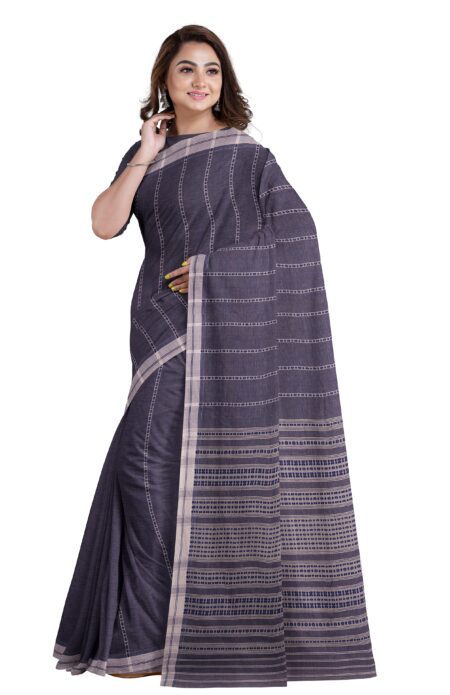 Light Blue Begumpuri Cotton Saree