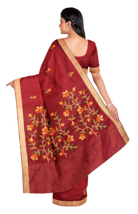Matka Silk Jamdani Saree - Image 3