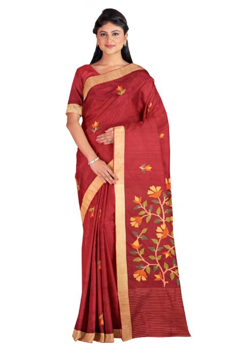 Matka Silk Jamdani Saree - Image 2