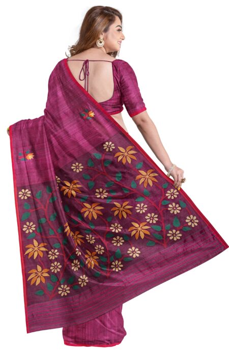 Matka Silk Jamdani Saree