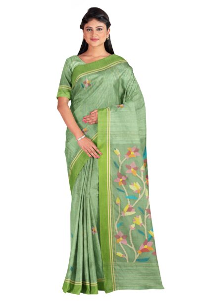 Matka Silk Jamdani Saree
