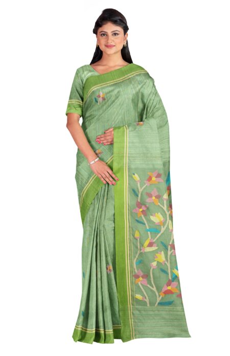 Matka Silk Jamdani Saree