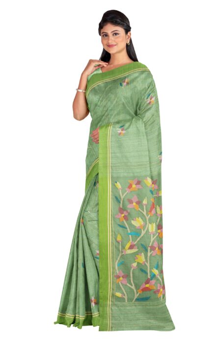 Matka Silk Jamdani Saree - Image 3