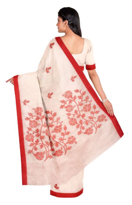 Kora Silk Jamdani Saree