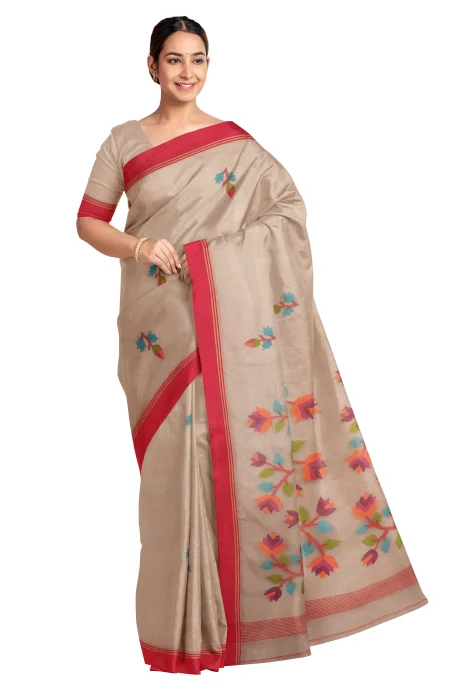 Kora Silk Jamdani Saree - Image 2