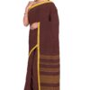 Santipuri Cotton Saree with Yellow Border