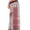 Gray Handwoven Dhaniakhali Cotton Saree