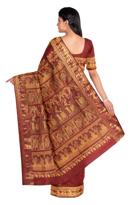 Swarnachari Silk Saree With Meena Work - Image 2