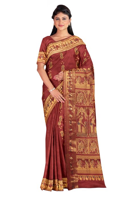 Swarnachari Silk Saree With Meena Work