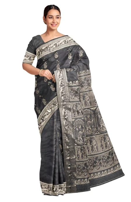 Swarnachari Silk Saree With Jori Mina