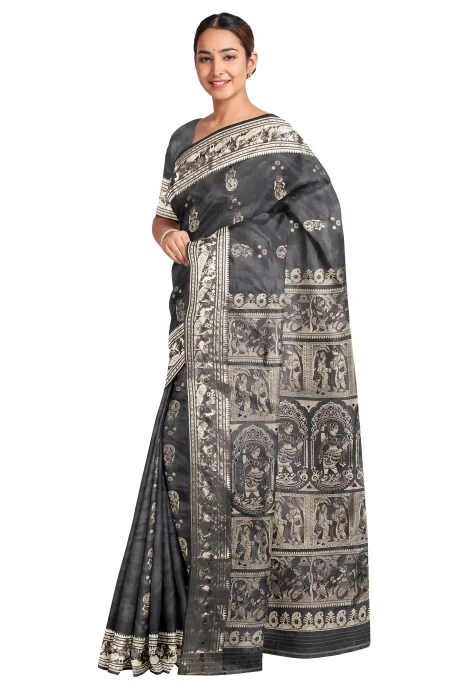 Swarnachari Silk Saree With Jori Mina - Image 4