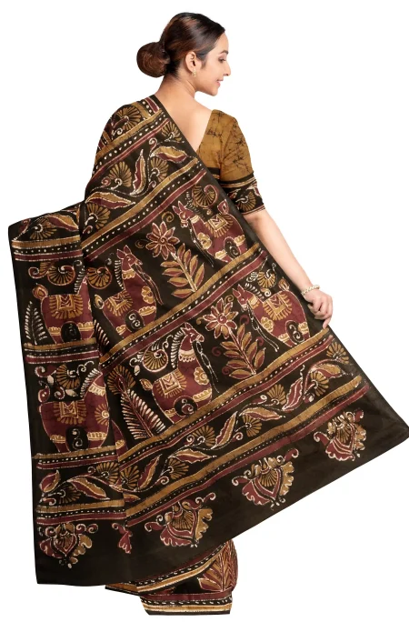 Batik Silk Saree - Image 2