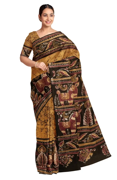 Batik Silk Saree - Image 3