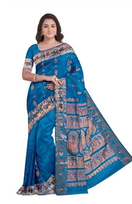 Baluchari Silk Saree - Blue