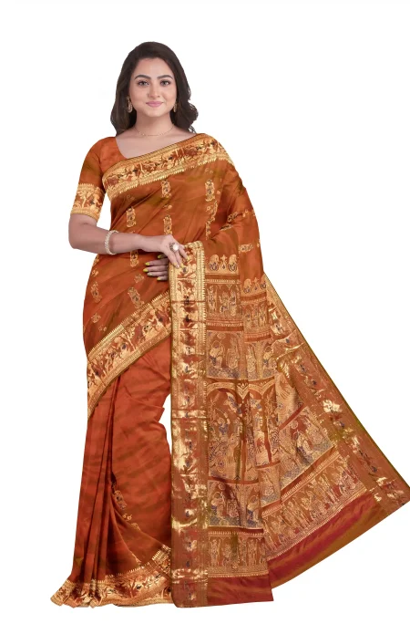 Baluchari Silk Saree - Multi Colour