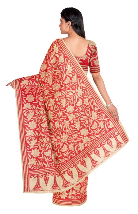 Kantha Silk Saree - Image 3