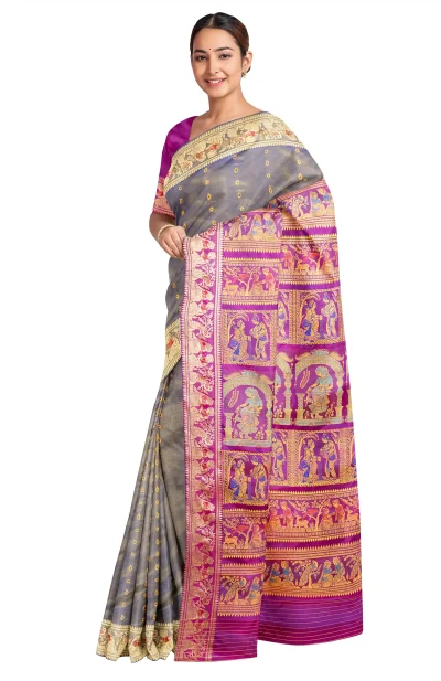 Baluchari Silk Saree - Multi