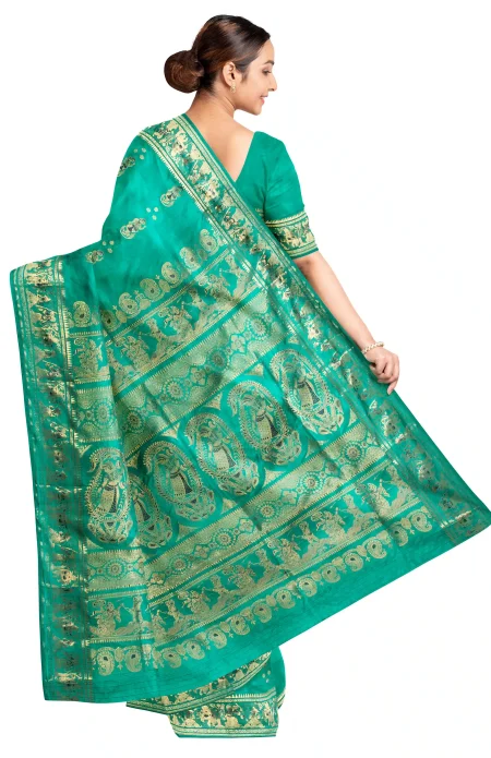 Swarnachuri Silk Saree - Sea Green - Image 2
