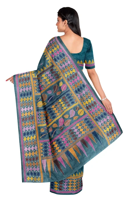 Kantha Silk Saree Gachi Tussar - Image 3