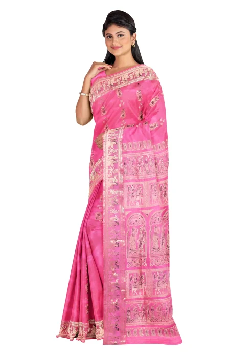 Swarnachuri Silk Saree - Pink - Image 3