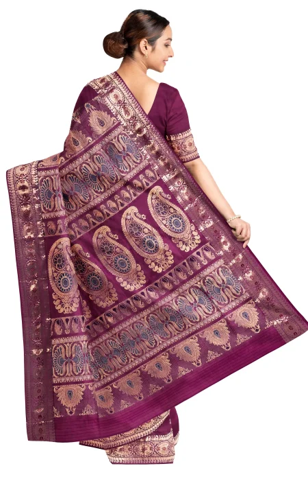 Swarnachari Silk Saree With Jori Mina Work - Image 2
