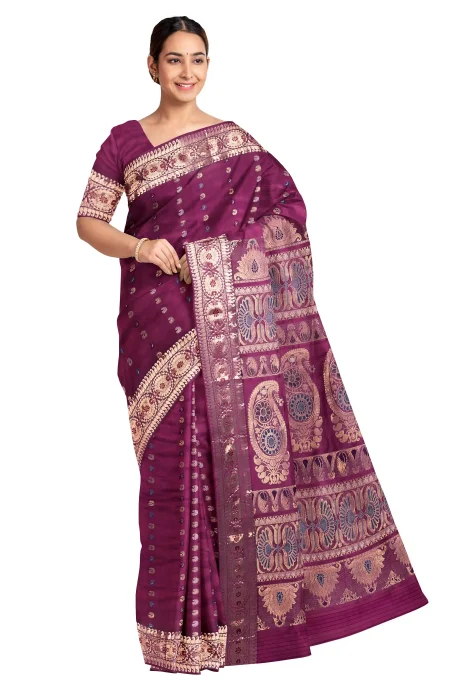 Swarnachari Silk Saree With Jori Mina Work - Image 3