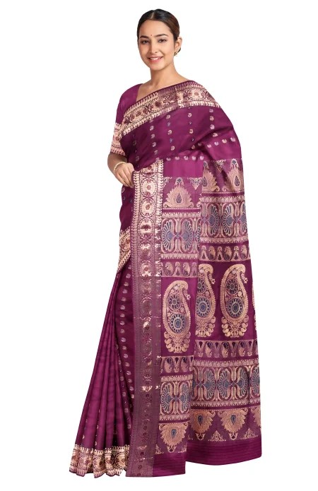 Swarnachari Silk Saree With Jori Mina Work