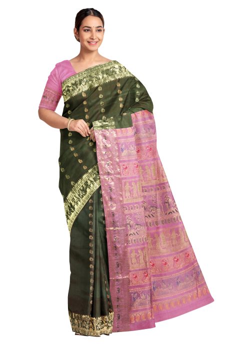 Swarnachari Saree with Meena work - Image 2