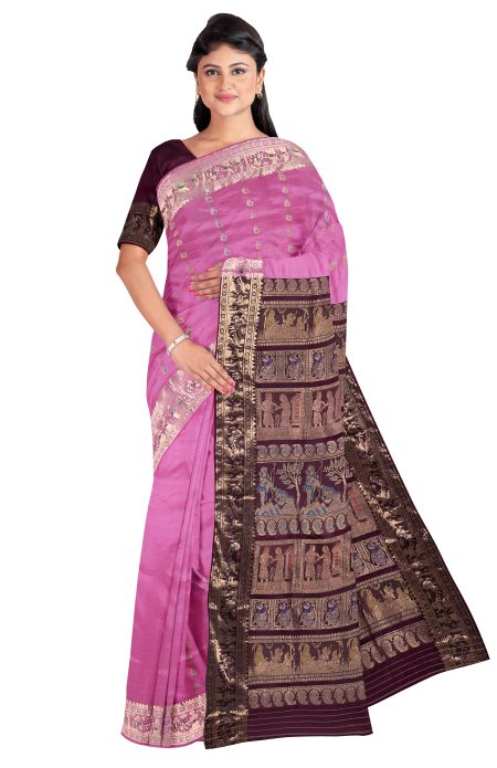 Swarnachari Saree with Meena work