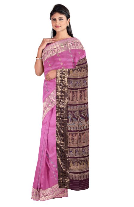 Swarnachari Saree with Meena work - Image 3