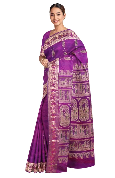 Baluchari Saree with Meena work