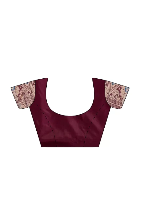 Baluchari Saree with Meena work - Image 4