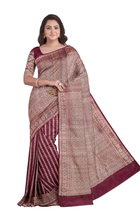 Baluchari Saree with Meena work