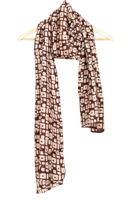 Calcutta Retro - Handwoven Batik Silk Stole