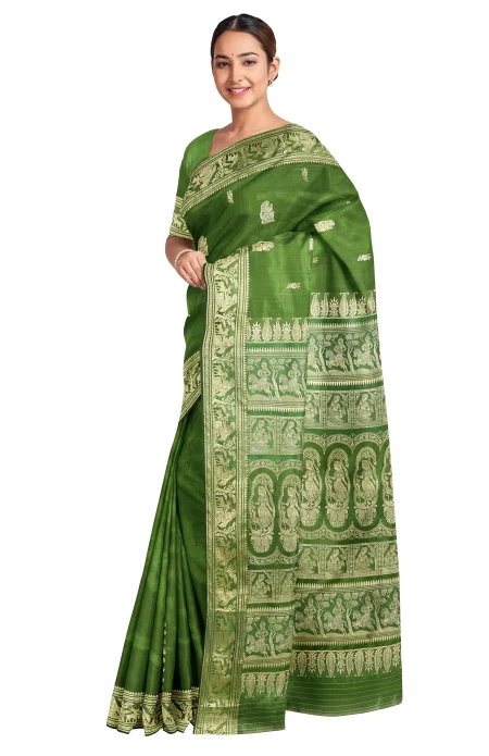 Baluchari Silk Saree - Green