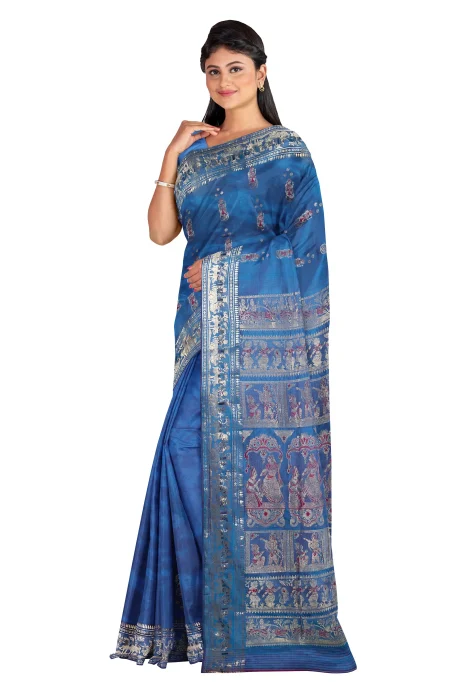 Swarnachuri Silk Saree - Blue - Image 2