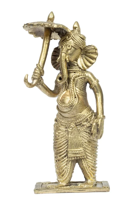 Dokra Home Decor - Lord Ganesha with Umbrella - Image 3