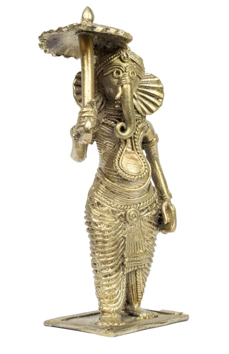 Dokra Home Decor - Lord Ganesha with Umbrella