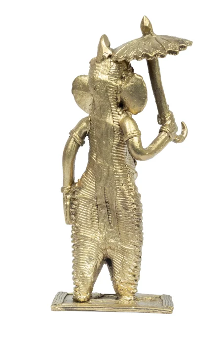 Dokra Home Decor - Lord Ganesha with Umbrella - Image 2