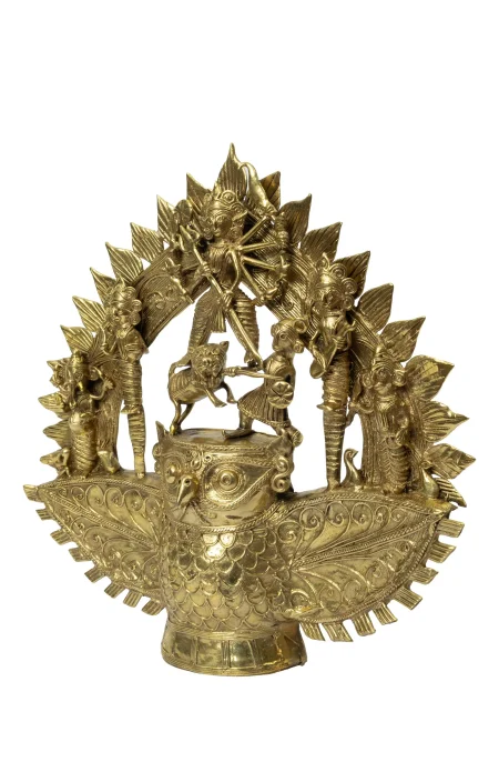 Dokra Home Decor – Durga Family - Image 2